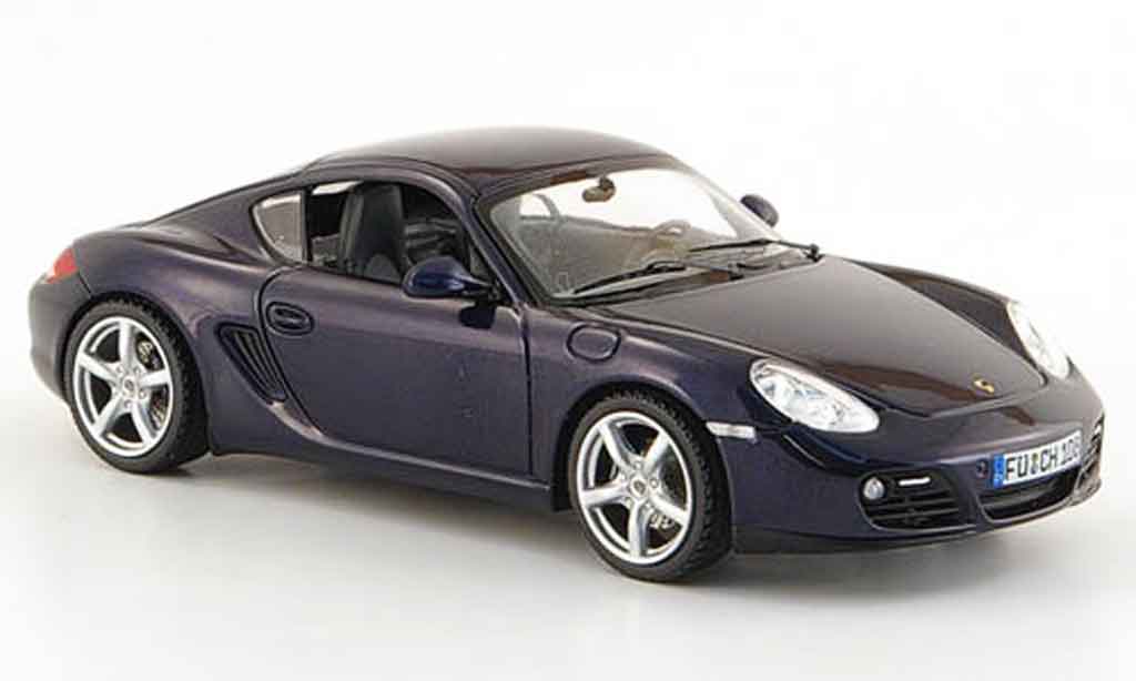 Porsche Cayman 1/43 Schuco blauw 2008 modelauto