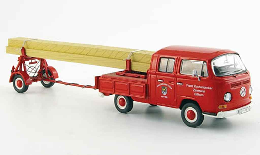 Volkswagen Combi 1/43 Schuco t2 a zimmerei kuchenbecker doppelkabine avec modelauto