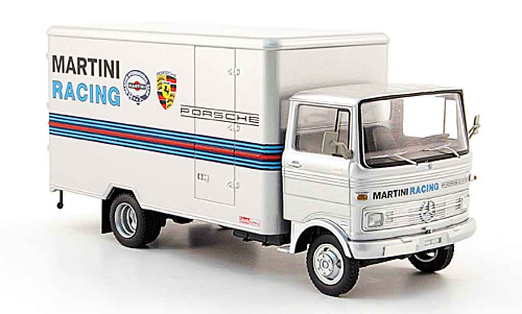 Mercedes LP 608 1/43 Schuco Bestelwagen grijs Martini Racing modelauto
