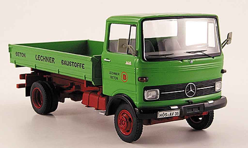 Mercedes LP 608 1/43 Schuco Kipper Lechner Baustoffe grun modelauto