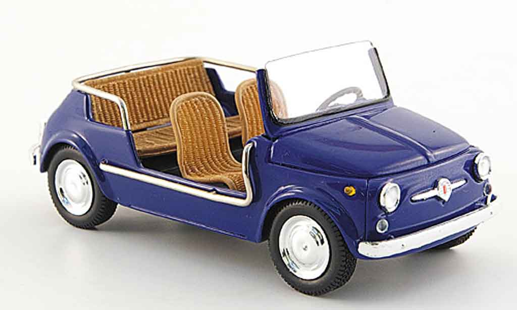 Fiat 500 1/43 Spark Jolly blauw modelauto
