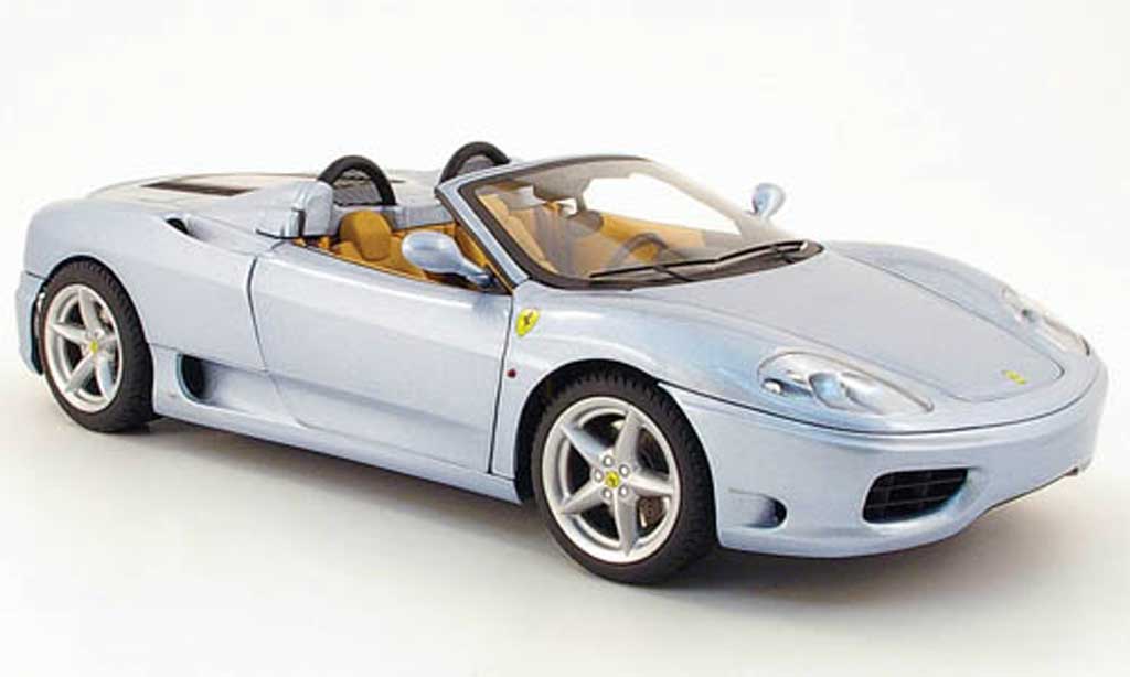 Ferrari 360 Modena Spider 1/18 Hot Wheels Modena Spider the italian job grijsblauw modelauto