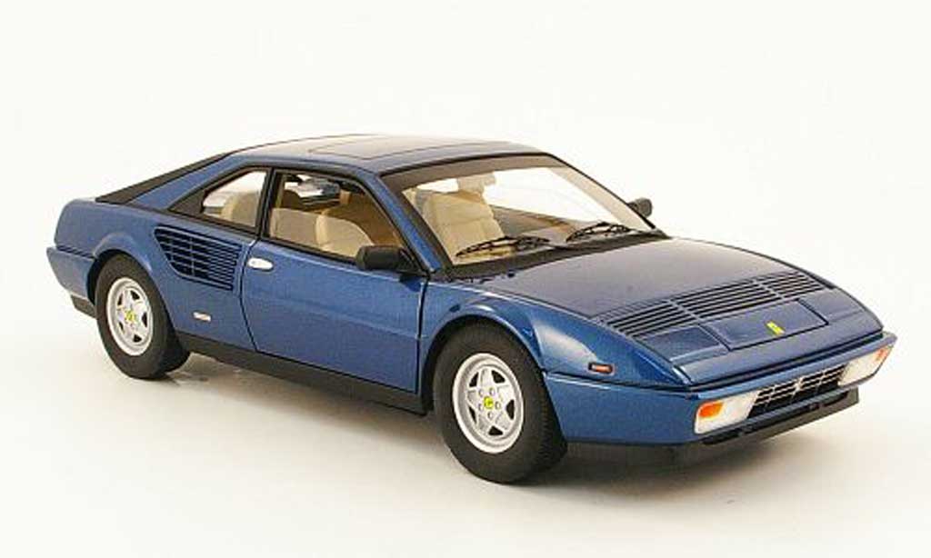 Ferrari Mondial 1/18 Hot Wheels 8 3.2 blauw modelauto