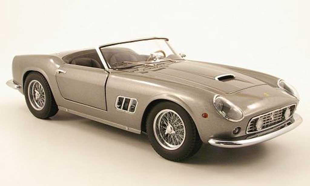 Ferrari 250 GT California 1/18 Hot Wheels GT California spider swb grijs modelauto
