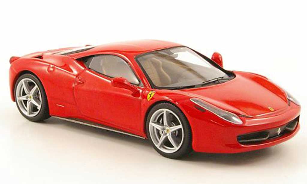 Ferrari 458 Italia 1/43 Hot Wheels Elite Italia rood (Elite) 2009 modelauto