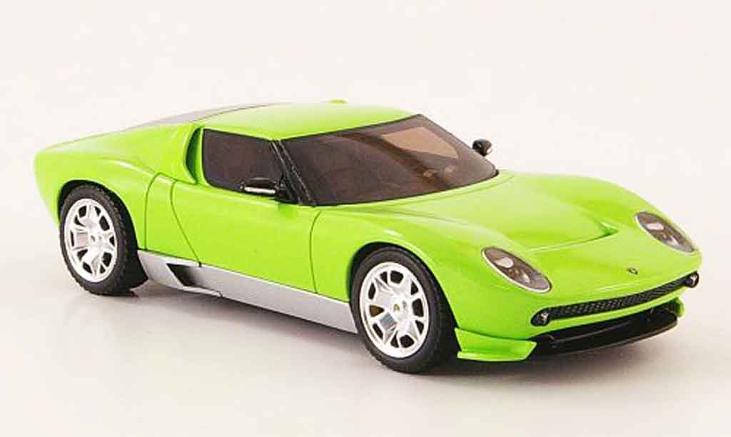 Lamborghini Miura Concept 1/43 Hot Wheels Elite Concept grun modelauto
