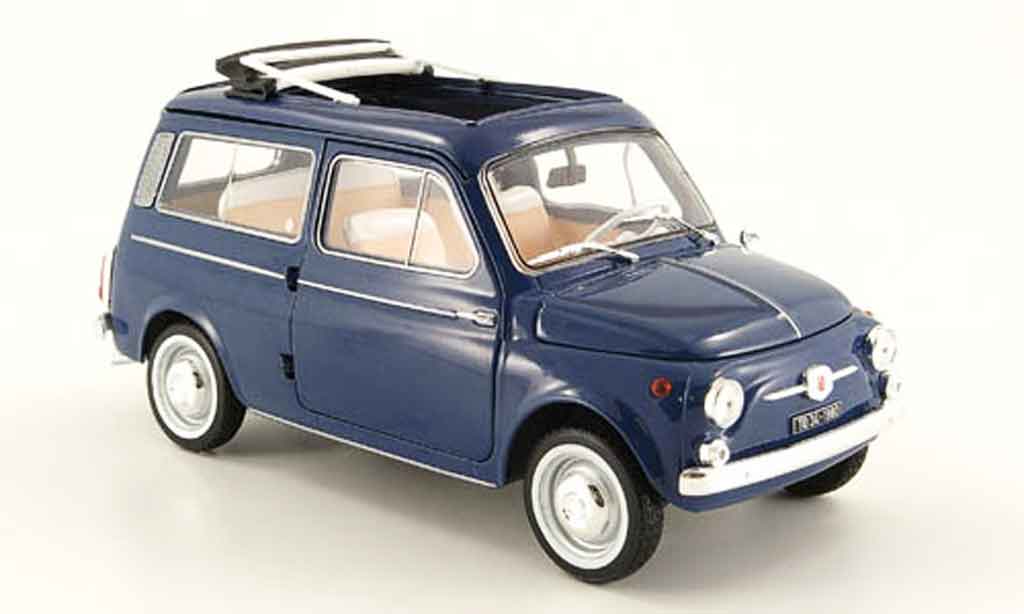 Fiat 500 1/18 Norev giardiniera blauw 1960 modelauto
