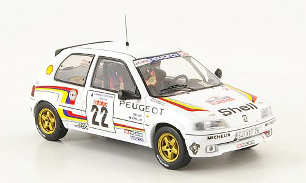 Peugeot 106 XSI 1/43 IXO XSI No.22 Sport Rally Corse 1993 Panizzi modelauto