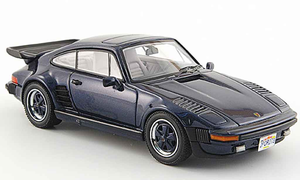Porsche 930 Turbo 1/43 Neo Turbo SE Flatnose blauw 1987 modelauto