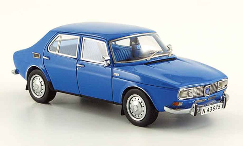 Saab 99 1/43 Neo blauw 4 turig 1981 modelauto
