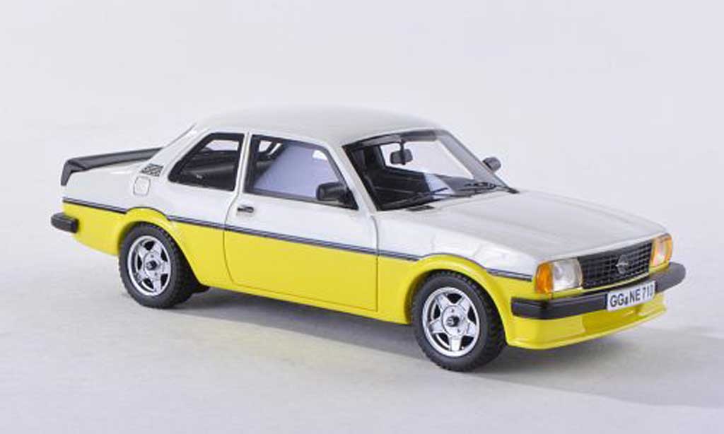 Opel Ascona B 1/43 Neo B i2000 geel/wit 2-turig 1980 modelauto