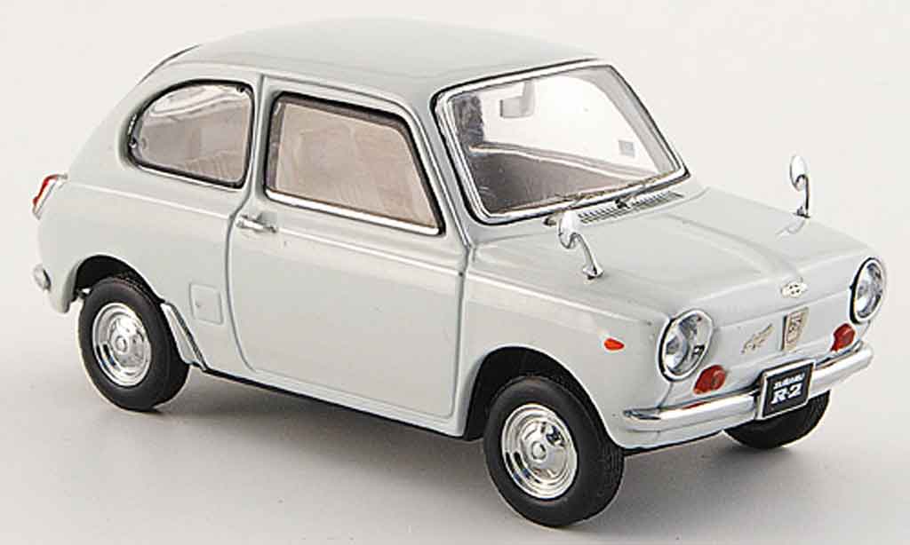 Subaru R2 1/43 Ebbro super deluxe wit 1969 modelauto