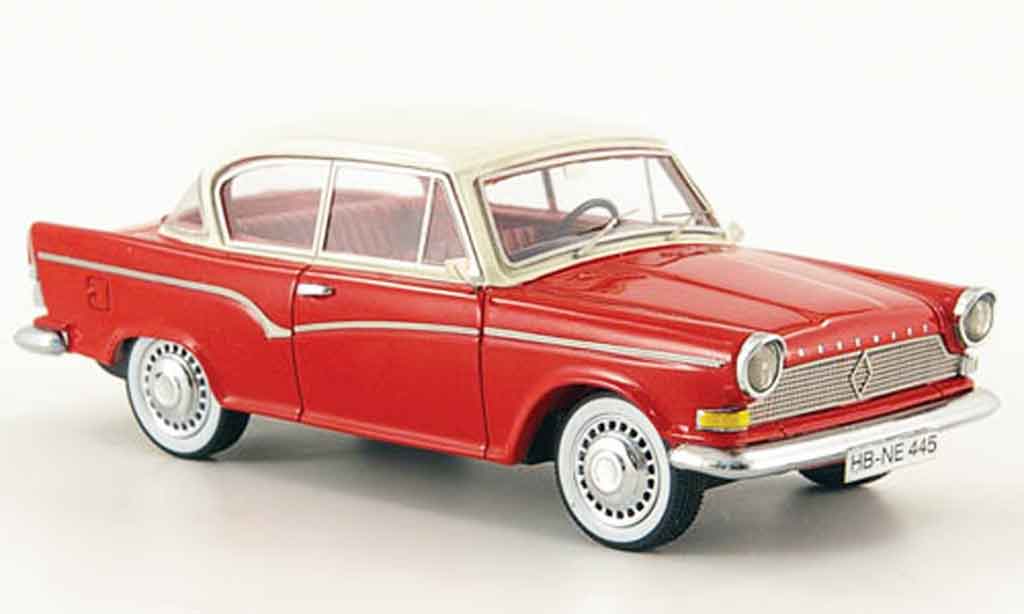 Borgward Arabella 1/43 Neo de Luxe rood wit 1960 modelauto