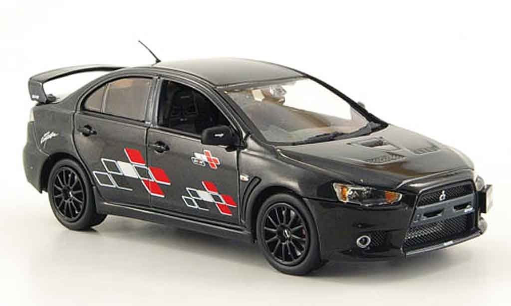 Mitsubishi Lancer Evolution X 1/43 Vitesse Evolution X Ralliart zwart modelauto