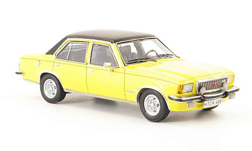 Opel Commodore B 1/43 Neo B gs e geel zwart lim. auflage 1973 modelauto
