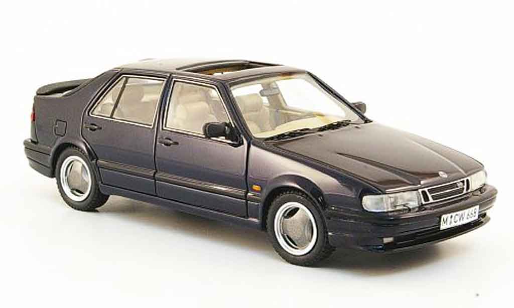 Saab 9000 CS 1/43 Neo CS blauw edition liavecee 300 1992 modelauto
