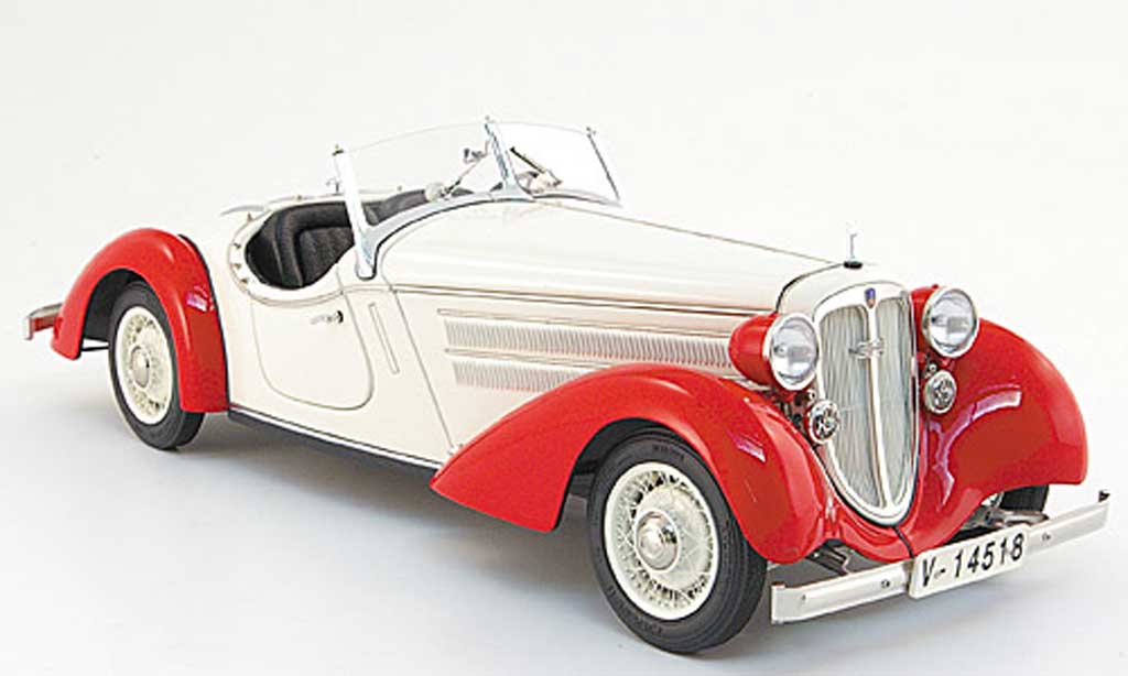 Audi 225 1/18 CMC front roadster rood/wit 1935 modelauto