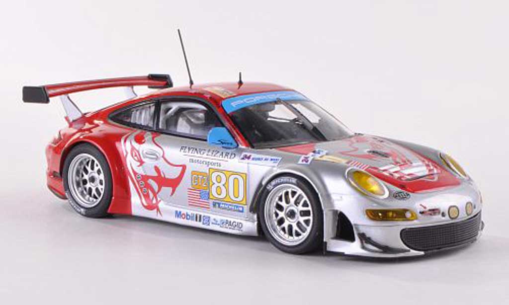 Porsche 997 GT3 RSR 1/43 Minichamps GT3 RSR 2009 No.80 Flying Lizard 24h Le Mans Bergmeister/Neiman/Law modelauto