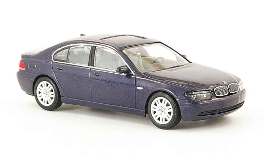 Bmw 735 E65 1/43 Minichamps E65 i blauw grijs 2001 modelauto