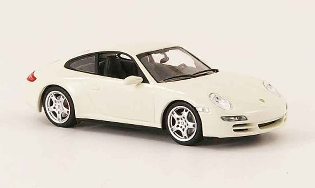 Porsche 997 4S 1/43 Minichamps Carrera 4S () Coupe wit 2005 modelauto