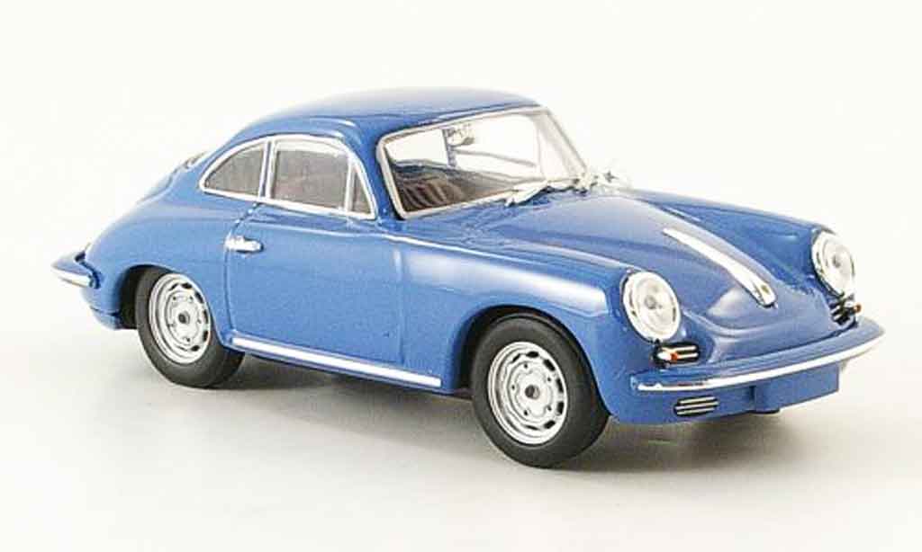 Porsche 356 1963 1/43 Minichamps 1963 C Carrera 2 blauw modelauto