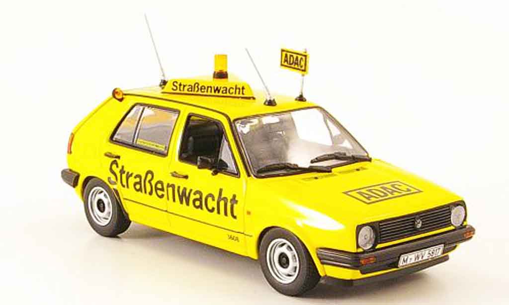Volkswagen Golf 2 1/43 Minichamps 2 geel adac 1985 modelauto