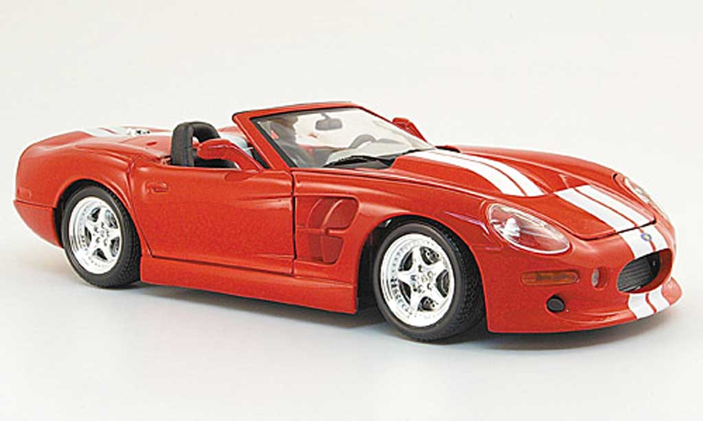 Shelby Series 1 1/18 Maisto rood wit modelauto