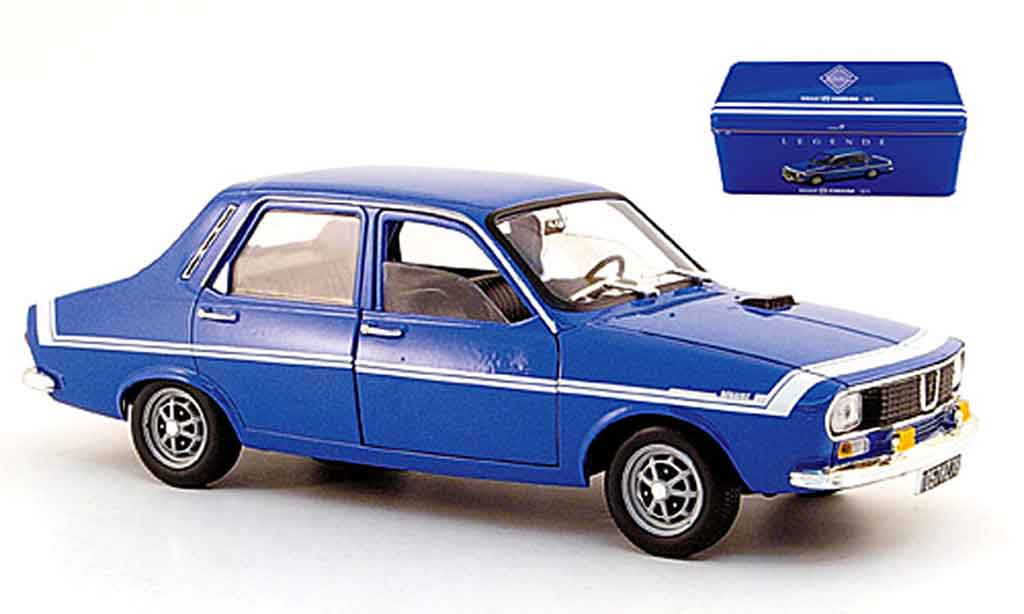 Renault 12 Gordini 1/18 Solido Gordini blauw in blechbox modelauto