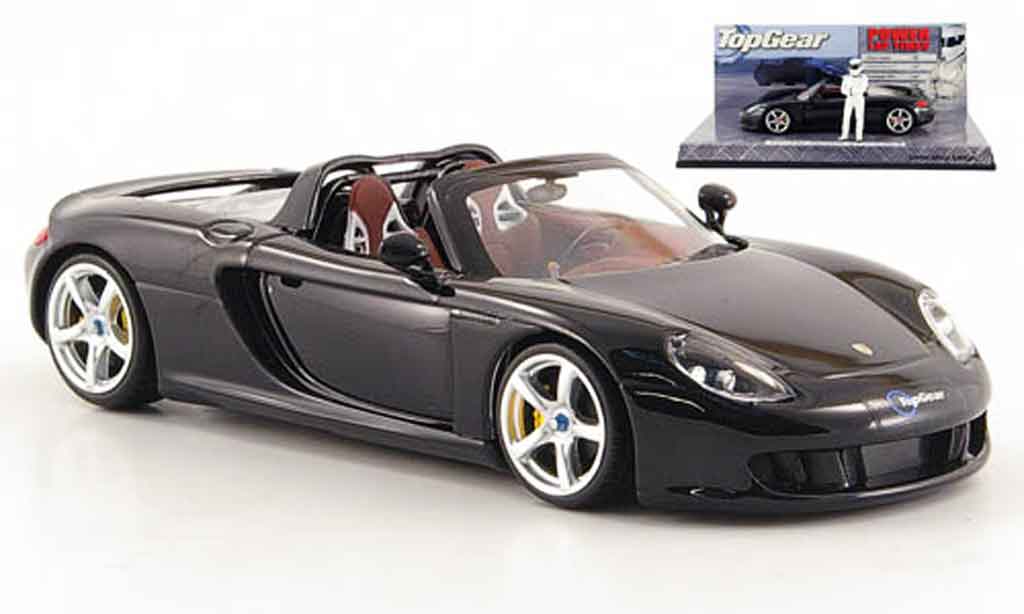 Porsche Carrera GT 1/43 Minichamps zwart avec Figur The Stig modelauto
