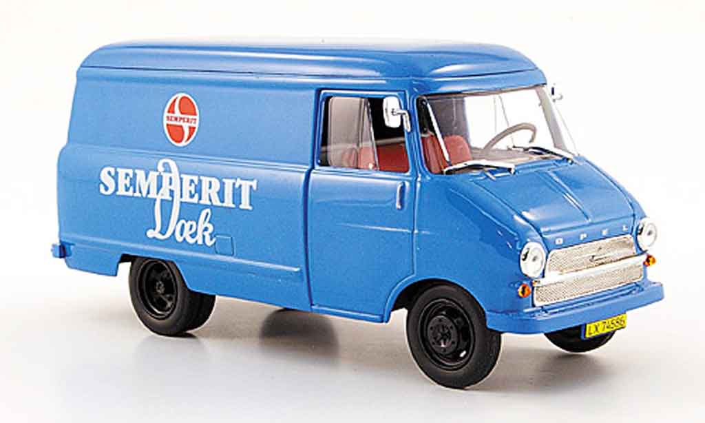 Opel Blitz 1/43 Starline kastenwagen a blauw semperit 1960 modelauto