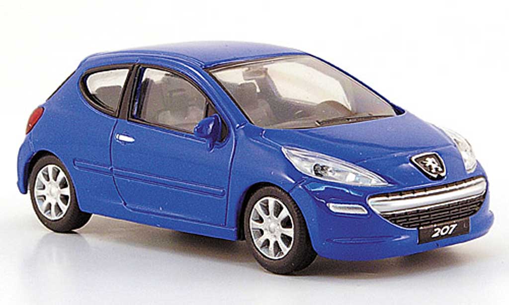 Peugeot 207 1/43 Mondo Motors blauw 3-turig modelauto