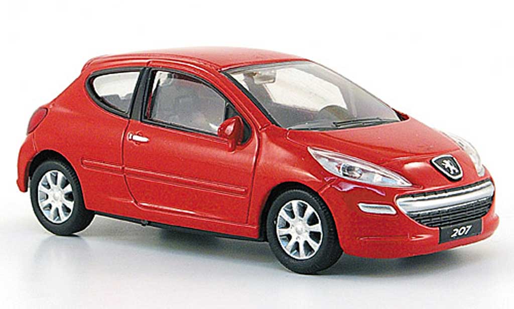 Peugeot 207 1/43 Mondo Motors rood 3-turig modelauto
