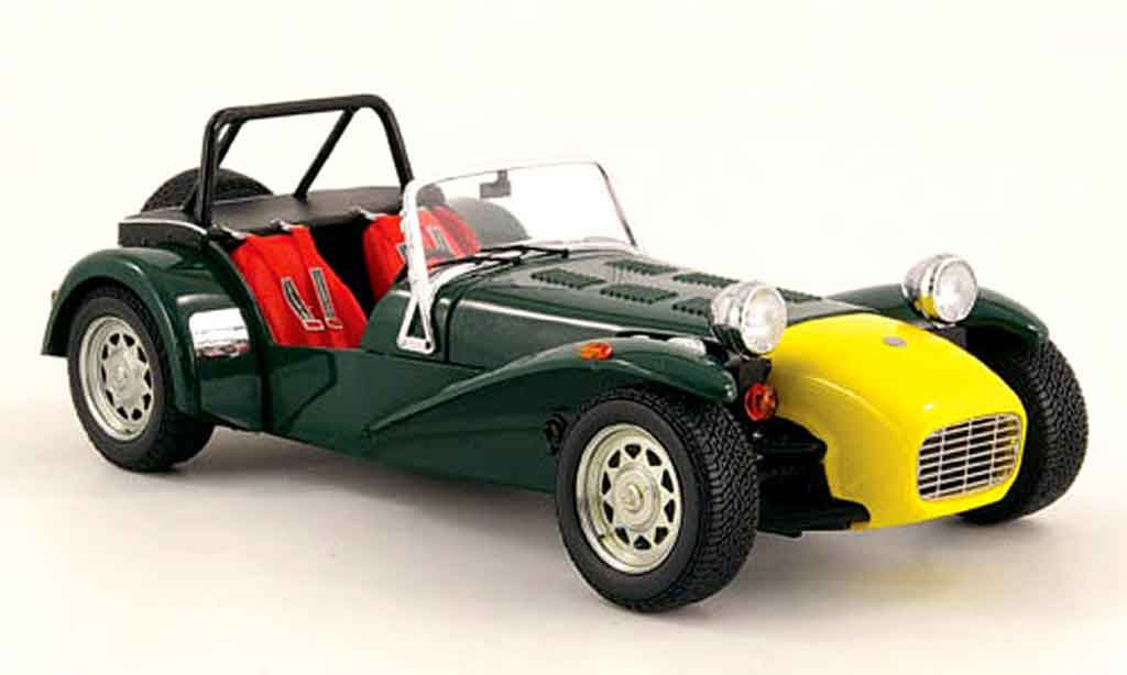 Caterham Super Seven 1/18 Kyosho grun et geel modelauto