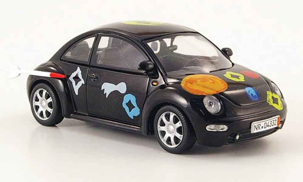 Volkswagen New Beetle 1/43 Schuco zwart die ludolfs modelauto