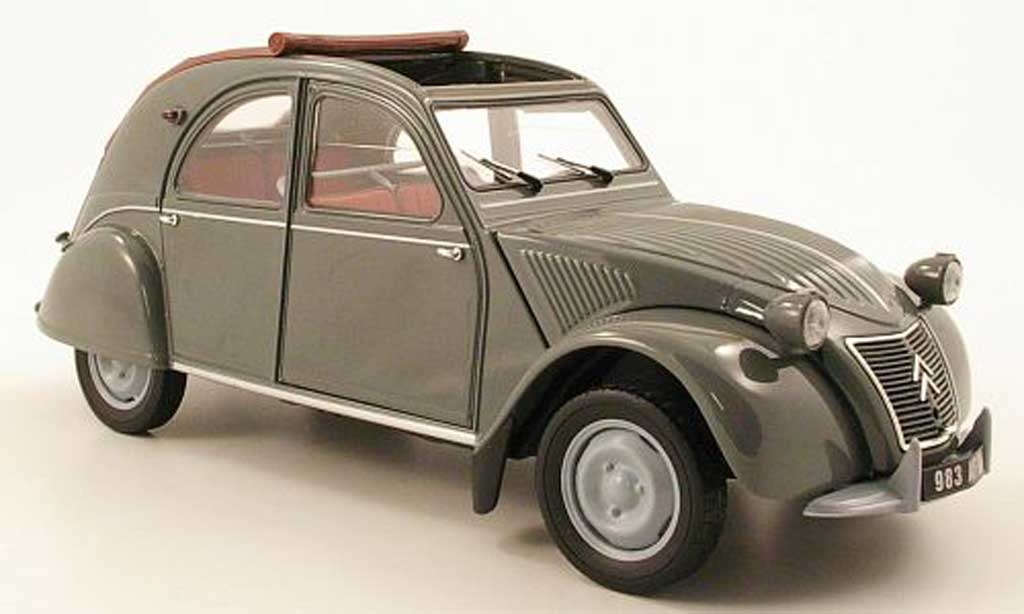Citroen 2CV 1/18 Norev azlp grijs 1958 avec toit ouvrant modelauto