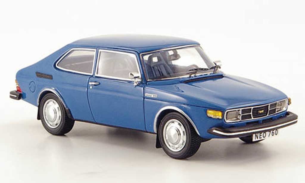 Saab 99 1/43 Neo combi Coupe blauw 1975 modelauto