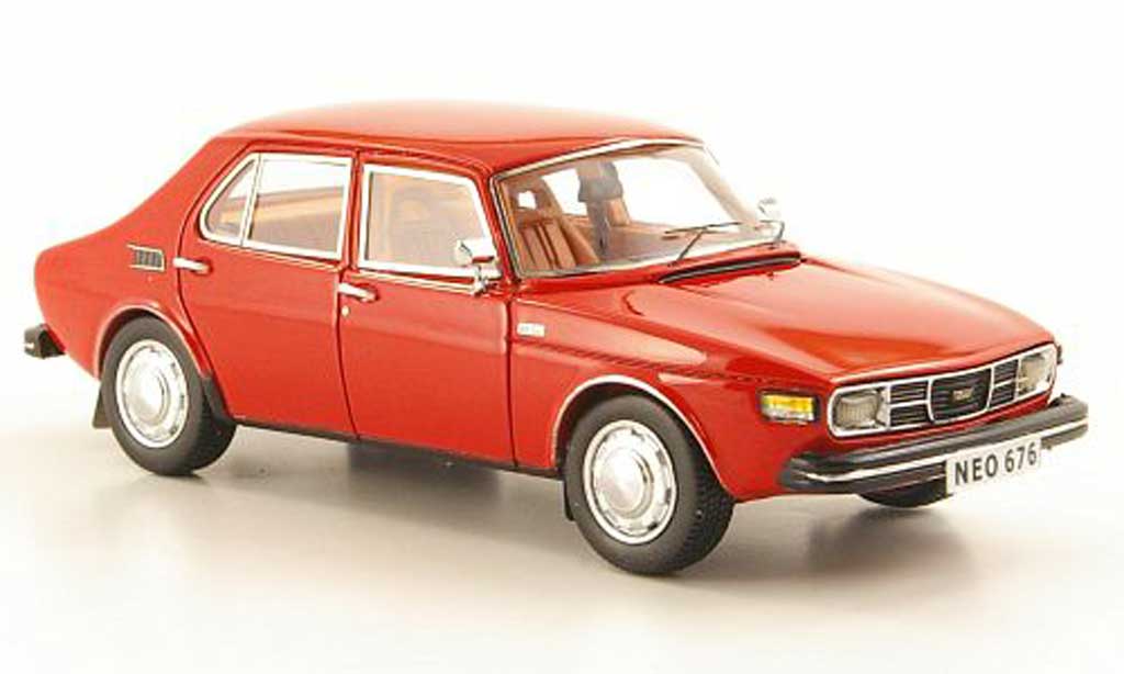 Saab 99 1/43 Neo rood modelauto