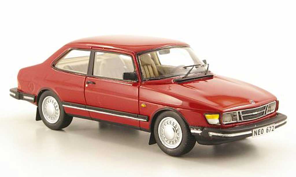 Saab 90 1/43 Neo rood 1985 modelauto