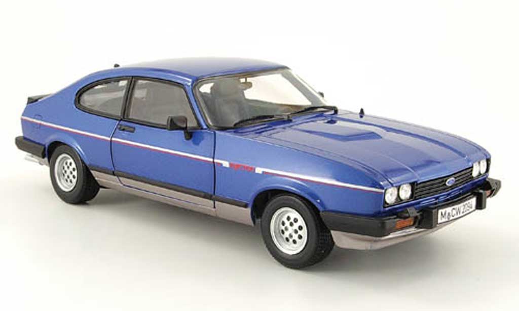 Ford Capri 1/18 Norev mk3 2.8i blauw/grijs mcw 1981 modelauto
