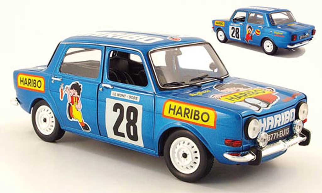 Simca 1000 1/18 Norev rallye 2 no.28 haribo 1977 modelauto