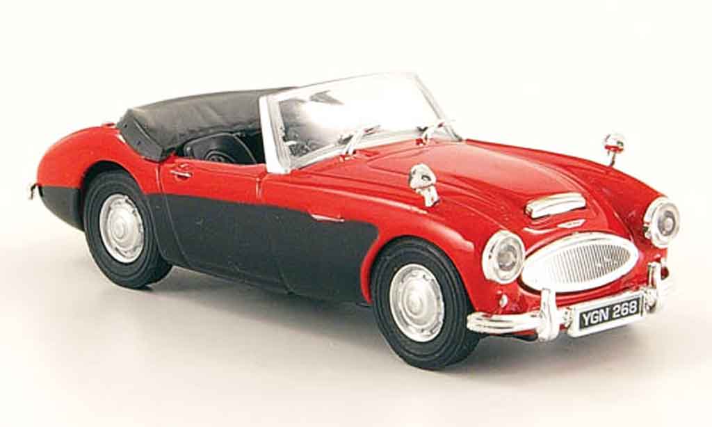 Austin Healey 100 1/43 Cararama /6 rood zwart modelauto