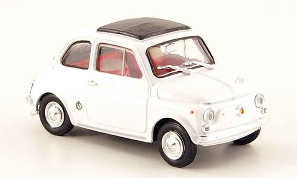 Fiat 595 1/43 Brumm SS Abarth wit 1965 modelauto