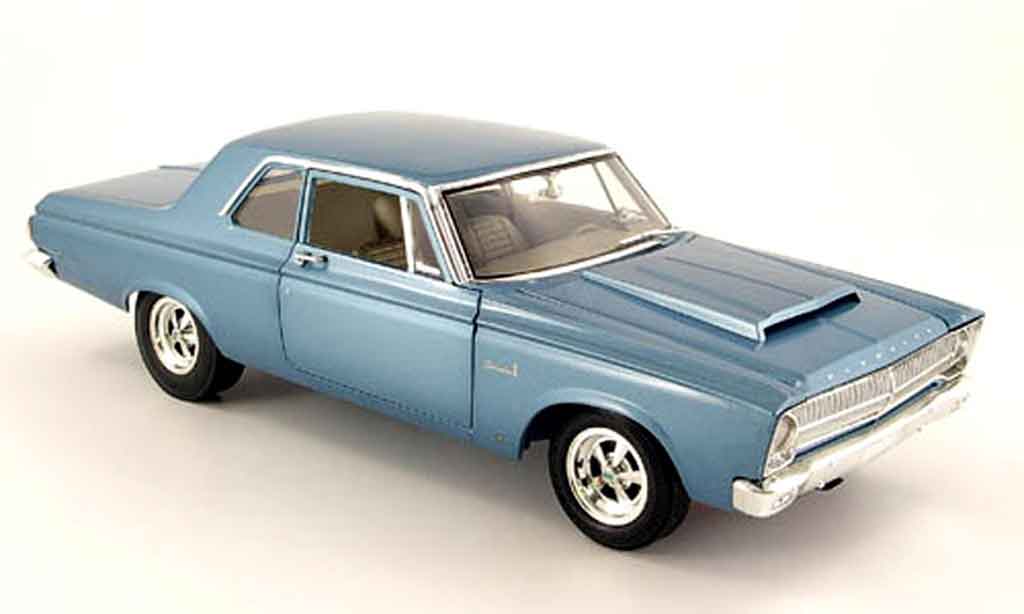 Plymouth Belvedere 1/18 Highway 61 hemi super stock dd1 blauw 1965 modelauto