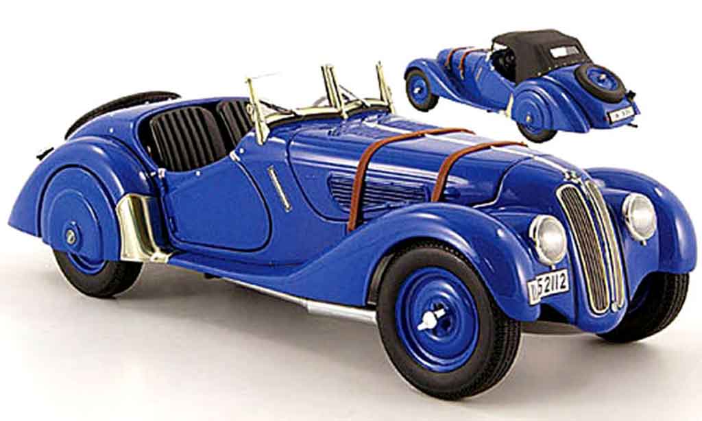 Bmw 328 1938 1/18 Autoart 1938 roadster blauw modelauto