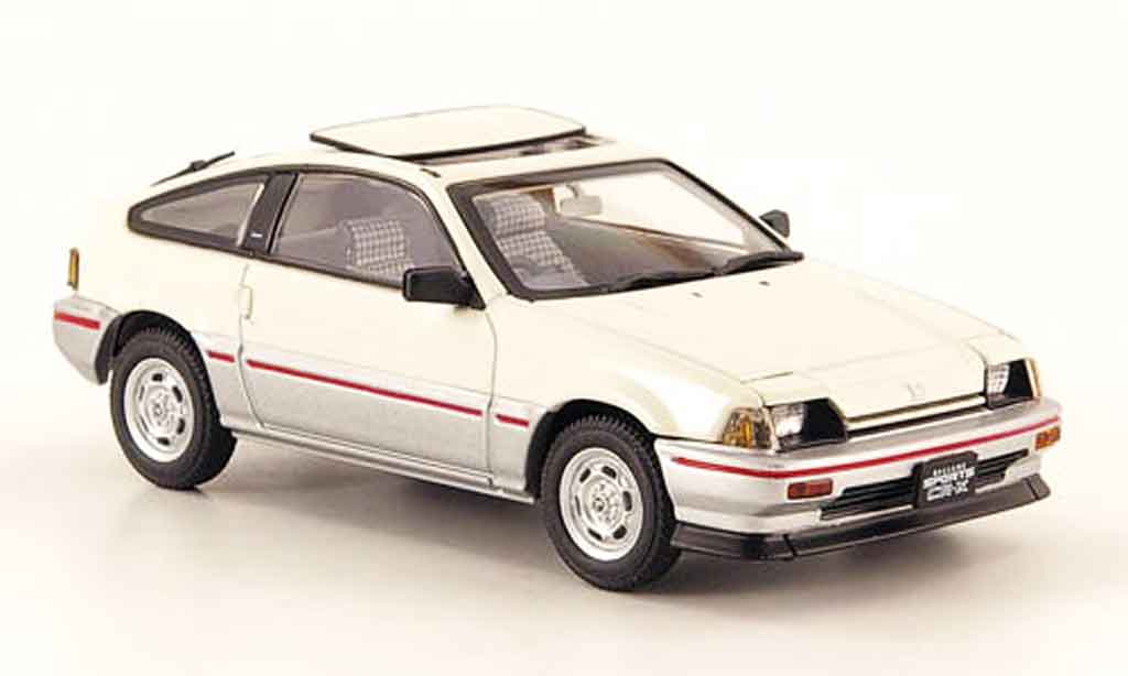 Honda CR-X Ballade 1/43 Ebbro Ballade 1.5i wit grijs metallic 1983 modelauto