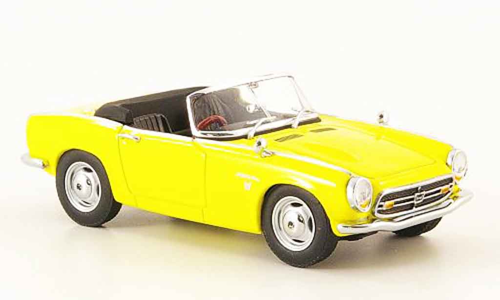 Honda S800 1/43 Ebbro Roadster geel 1966 modelauto