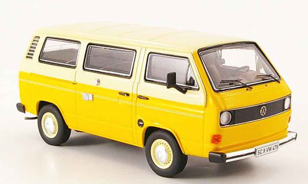 Volkswagen Combi 1/43 Premium Cls t3a bus l geel beige modelauto