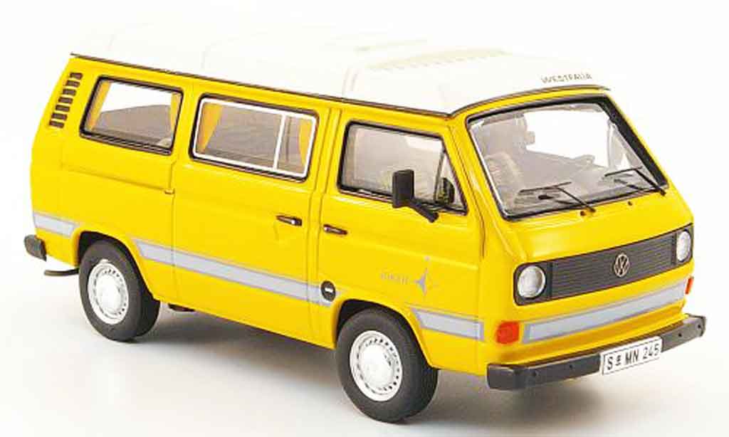 Volkswagen Combi 1/43 Premium Cls t3a westfalia joker geel modelauto