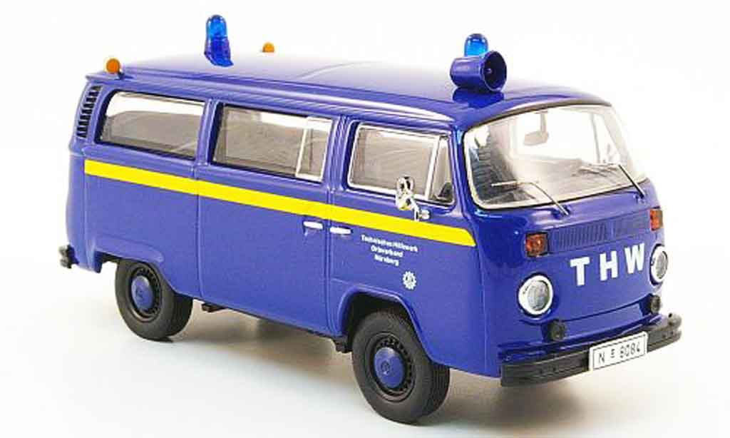 Volkswagen Combi 1/43 Premium Cls t2b bus thw nurnberg blauw geel modelauto