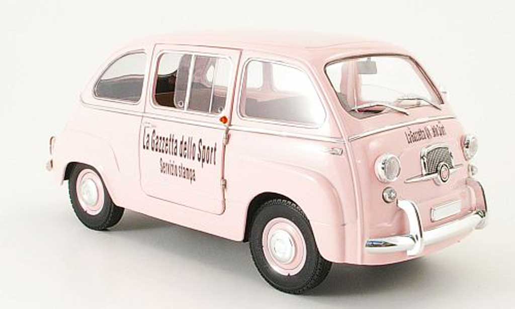 Fiat 600 1/18 Mini Miniera multipla gazetta dello sport modelauto